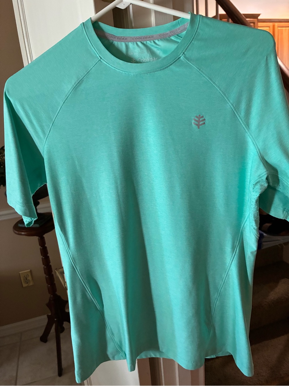Coolibar Women's Aqua Green Sun Protection Rash Guard
